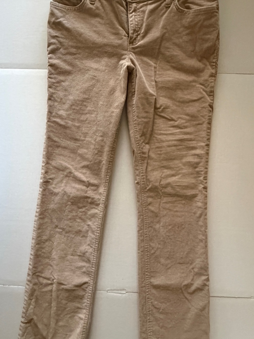 Classic Khaki Low Rise Straight Leg Corduroy Pants - 10